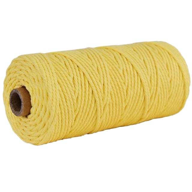 Corde macramé jaune 4mm