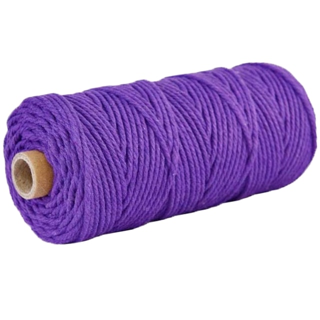 Corde macramé violet 4mm