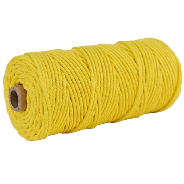 Corde macramé jaune 3 mm