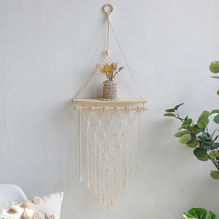 Étagère macramé nordique