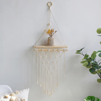 Étagère macramé nordique